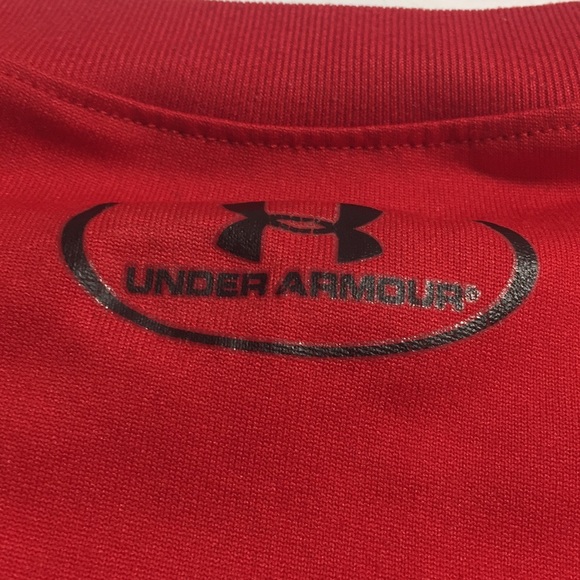 Under Armour Red t-shirt Size Youth boys Large - Picture 5 of 8